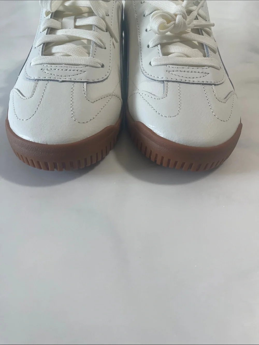 PUMA White & Light Blue Classic Court Sneaker